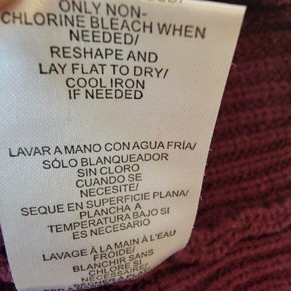 KUT FROM THE KLOTH Sweater Chunky Knit Side Tie‎ Maroon SIZE XS - Picture 5 of 6